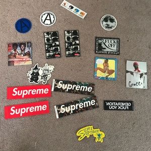 Supreme Stickers and Bags